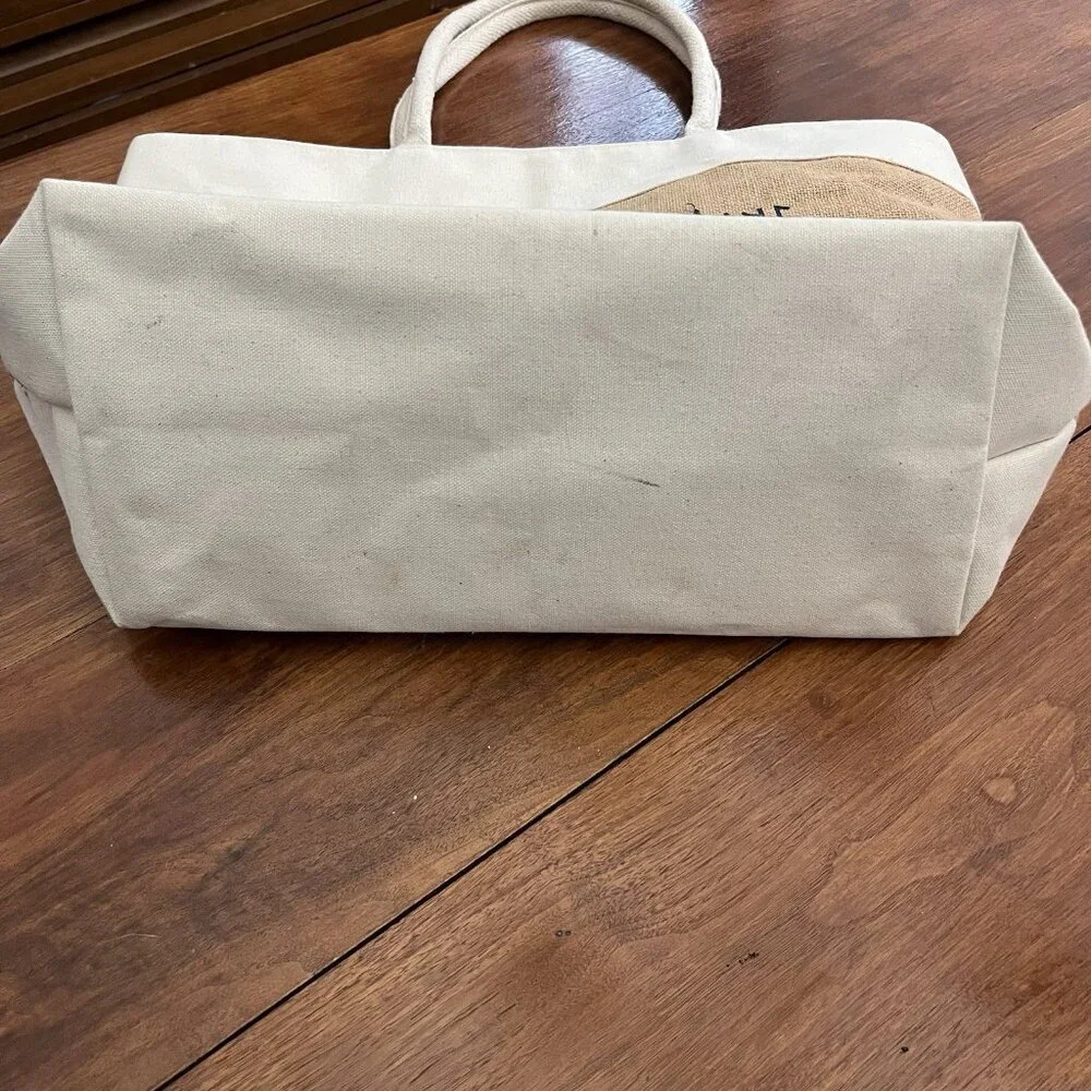 Disney Cruise Line Castaway Club Burlap Canvas Large Zip Beach Bag Tote